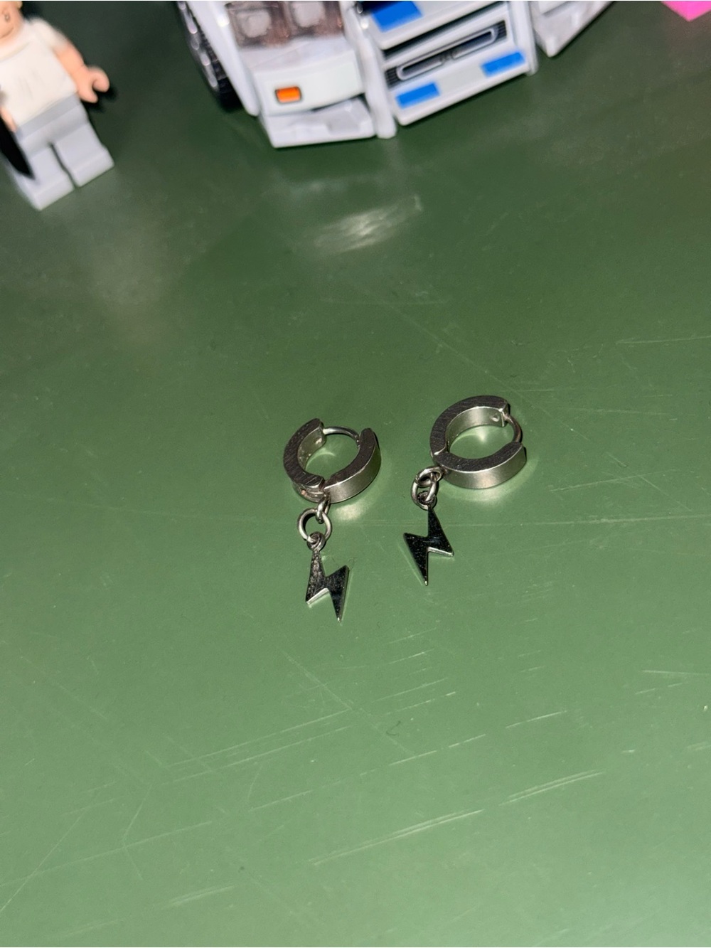 Silver hoop earrings